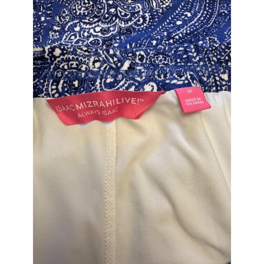 Isaac Mizrahi Live! Womens Blue and White Paisley Print Skort - Picture 8 of 14
